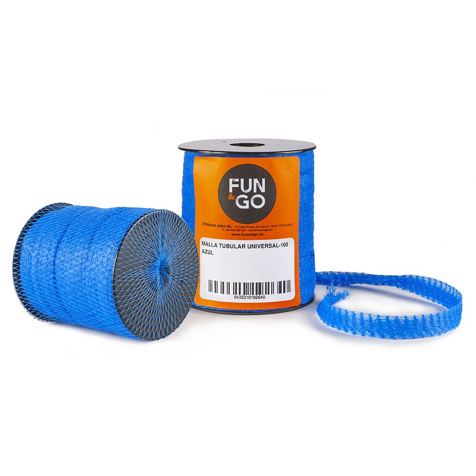 MALLA TUBULAR ENVASADO UNIVERSAL-100 AZUL (100m)